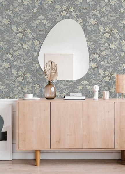 A Street Prints Lisa Stone Floral Damask Wallpaper