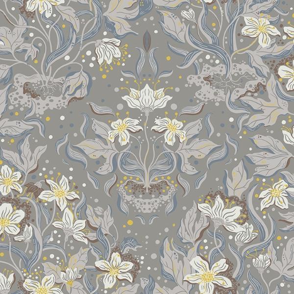 a street prints Lisa Stone Floral Damask Wallpaper