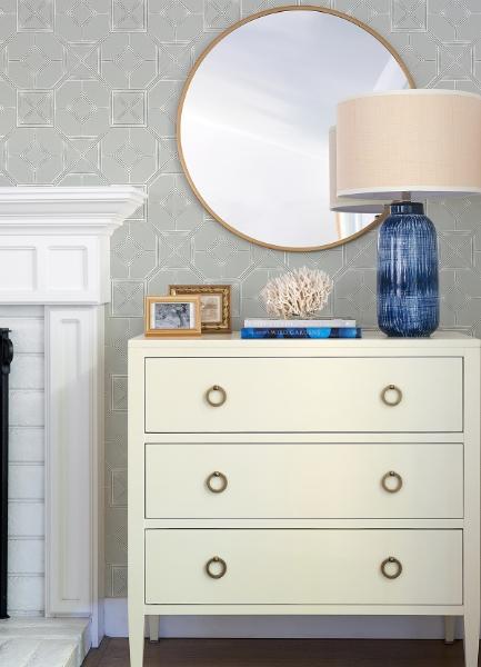 A Street Prints Livia Grey Trellis Wallpaper