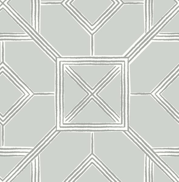 a street prints Livia Grey Trellis Wallpaper
