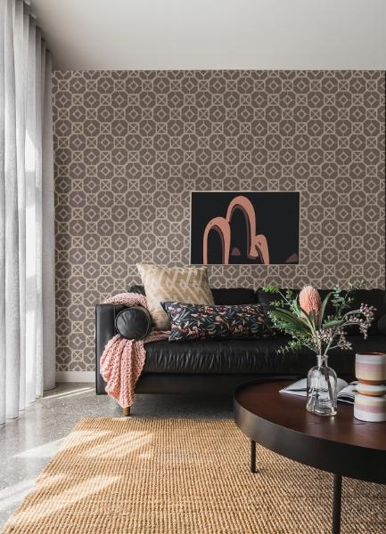 A Street Prints Livia Mauve Trellis Wallpaper