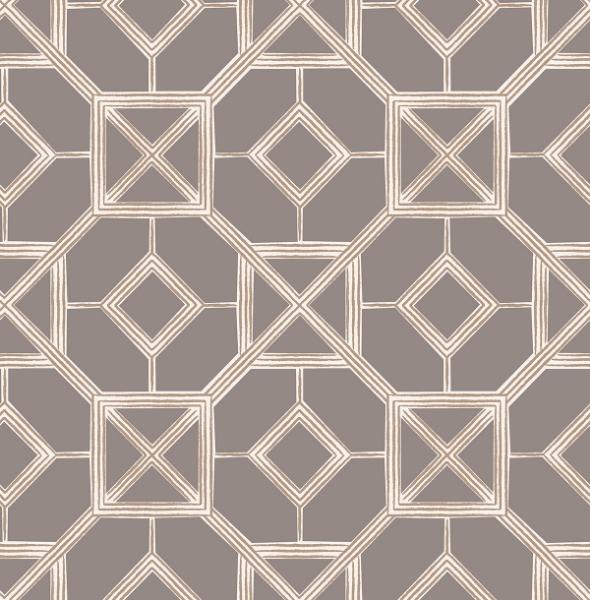 a street prints Livia Mauve Trellis Wallpaper