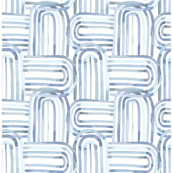 a street prints Lolly Blue Arches Wallpaper