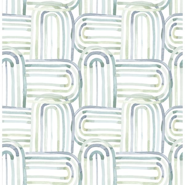 a street prints Lolly Teal Arches Wallpaper