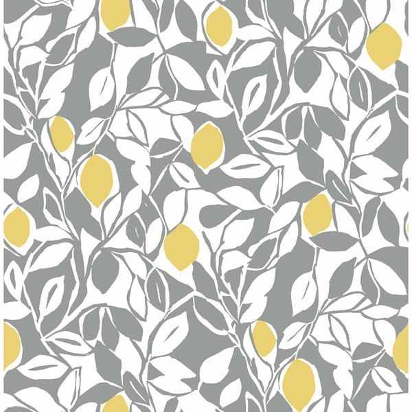 a street prints Loretto Grey Citrus Wallpaper