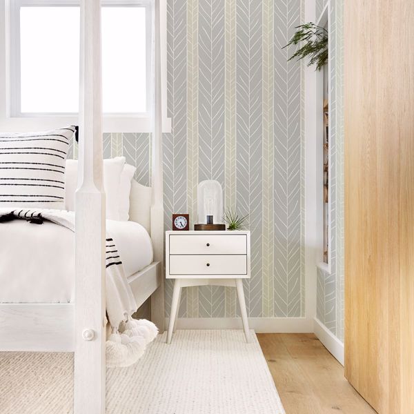 A Street Prints Lottie Grey Stripe Wallpaper