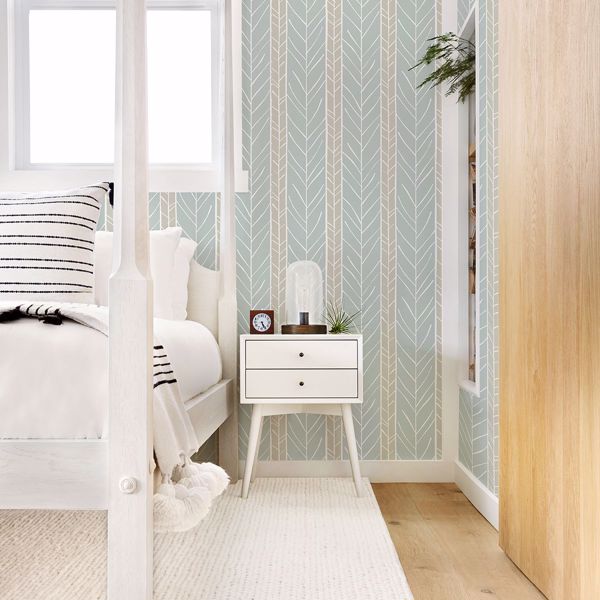 A Street Prints Lottie Slate Stripe Wallpaper