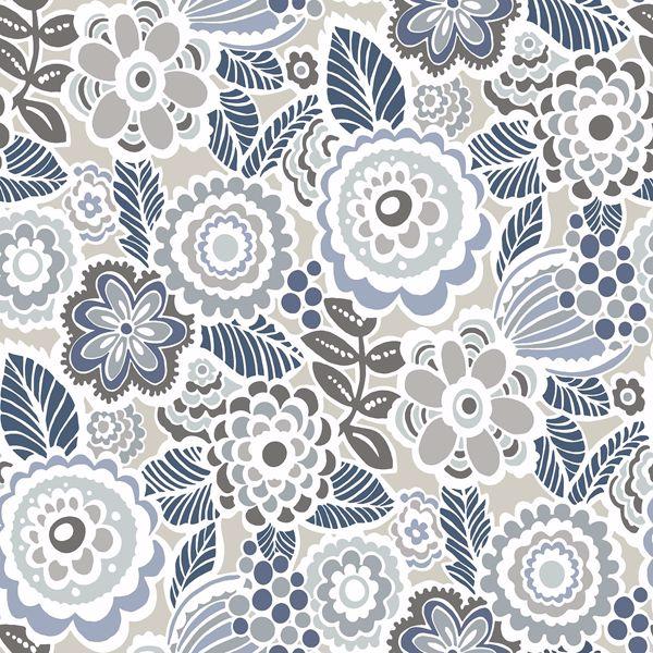 a street prints Lucy Grey Floral Wallpaper