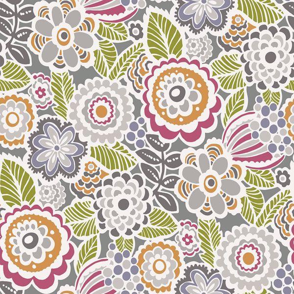 a street prints Lucy Multicolor Floral Wallpaper