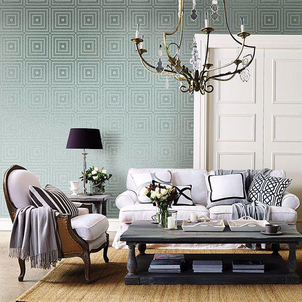 A Street Prints Luminous Ice Geometric Wallpaper