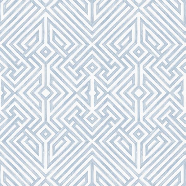 a street prints Lyon Blue Geometric Key Wallpaper