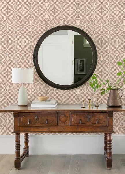A Street Prints Lyon Coral Geometric Key Wallpaper