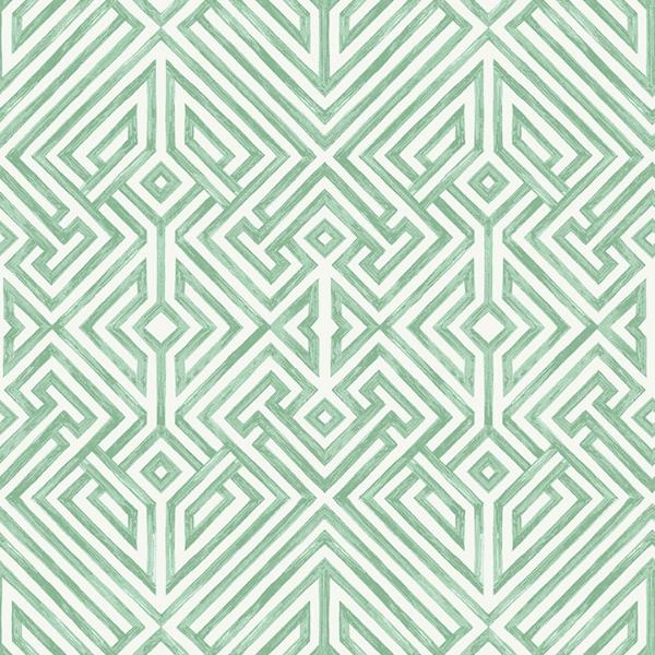 a street prints Lyon Green Geometric Key Wallpaper
