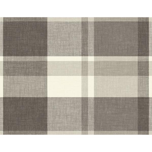 a street prints Madaket Charcoal Plaid Wallpaper