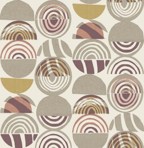 a street prints Mahe Plum Mod Geometric Wallpaper