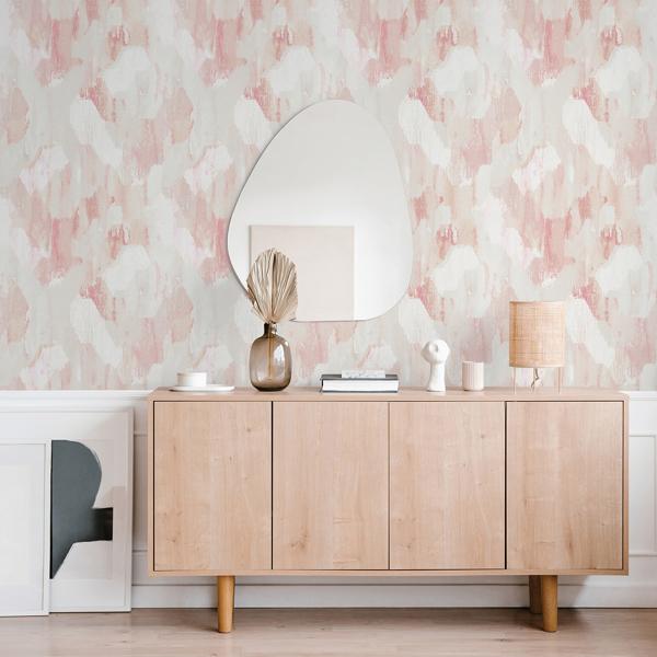 A Street Prints Mahi Blush Abstract Wallpaper