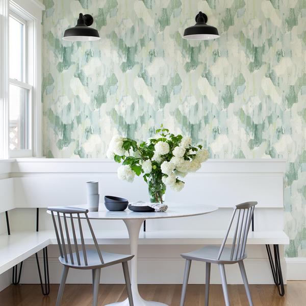 A Street Prints Mahi Green Abstract Wallpaper