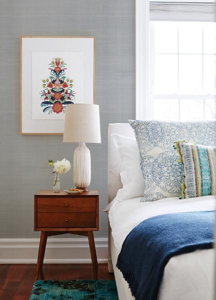 A Street Prints Mai Aqua Grasscloth Wallpaper