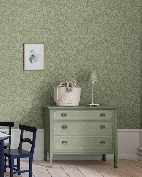 A Street Prints Mallow Green Floral Vine Wallpaper