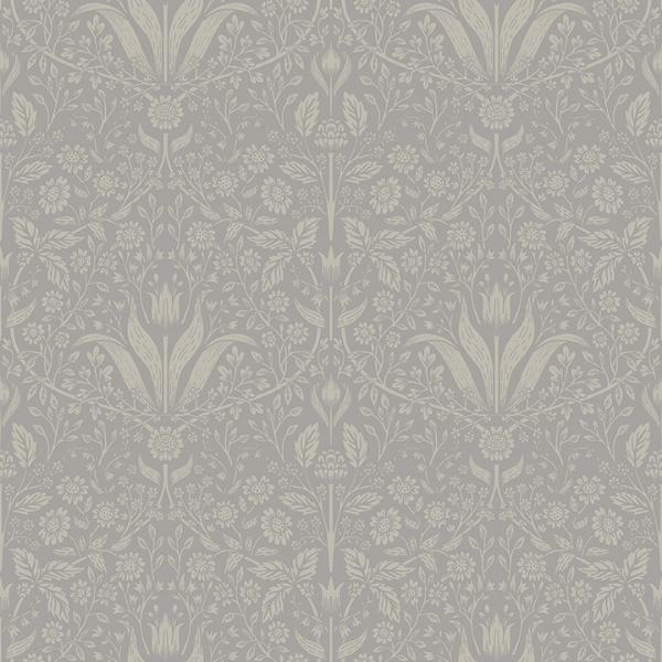 a street prints Mara Grey Tulip Ogee Wallpaper