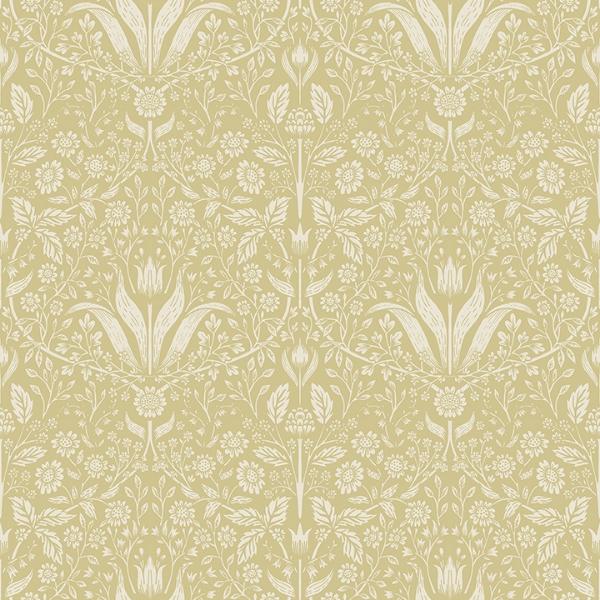 a street prints Mara Yellow Tulip Ogee Wallpaper
