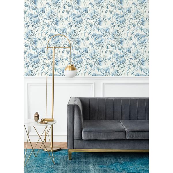 A Street Prints Mariell Blue Dragonfly Wallpaper