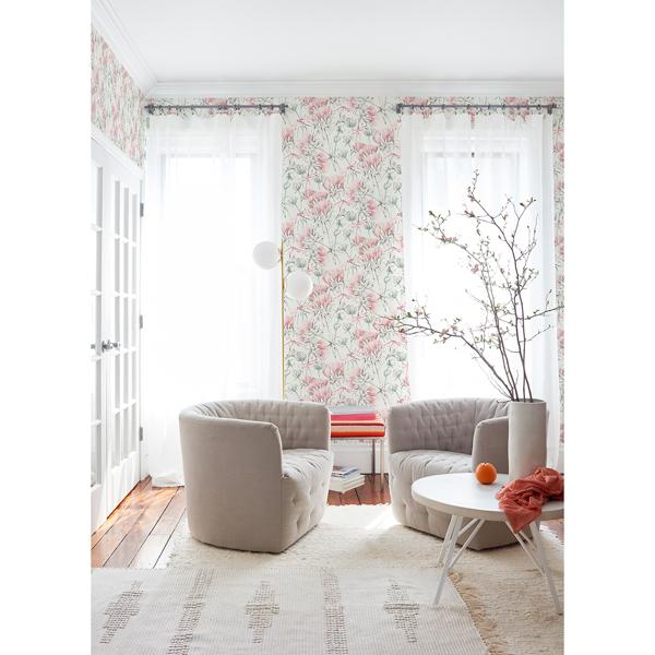 A Street Prints Mariell Pink Dragonfly Wallpaper
