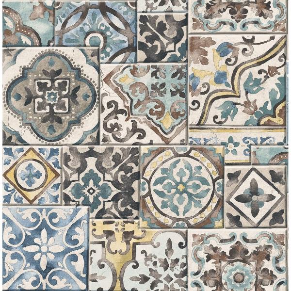 a street prints Marrakesh Tiles Teal Mosaic