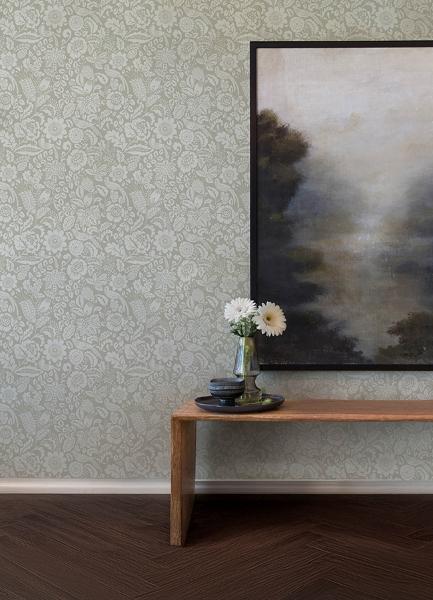 A Street Prints Marta Beige Floral Trail Wallpaper