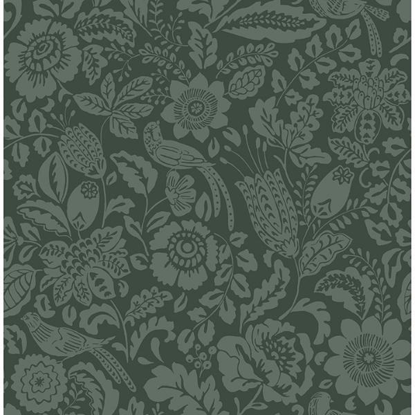 a street prints Marta Green Floral Trail Wallpaper