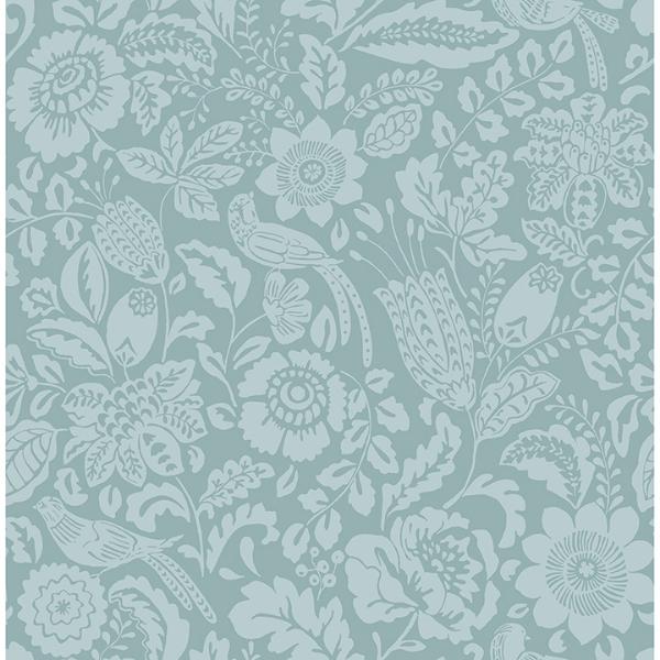 a street prints Marta Teal Floral Trail Wallpaper