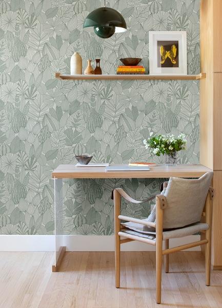 A Street Prints Mathias Green Botanical Wallpaper
