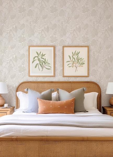 A Street Prints Mathias Taupe Botanical Wallpaper