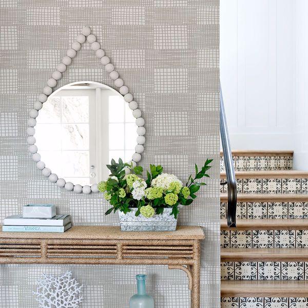 A Street Prints Maxwell Grey Geometric Wallpaper