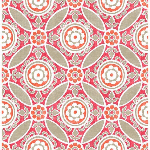 a street prints Maya Pink Medallion Wallpaper