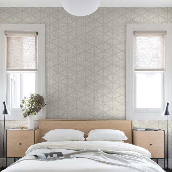 A Street Prints Mayari Platinum Tiled Wallpaper