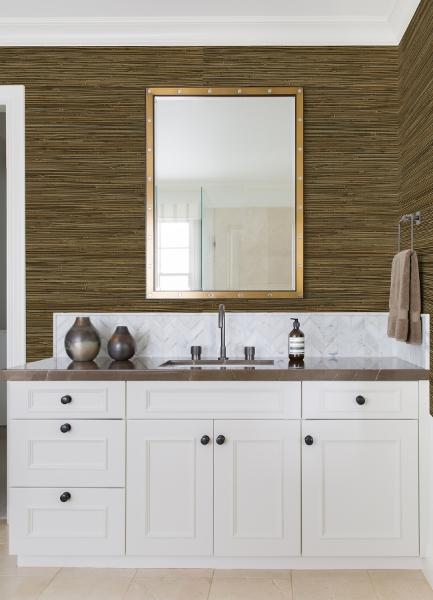 A Street Prints Mayleen Black Grasscloth Wallpaper