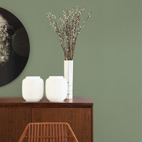 A Street Prints Meade Green Fine Weave Wallpaper