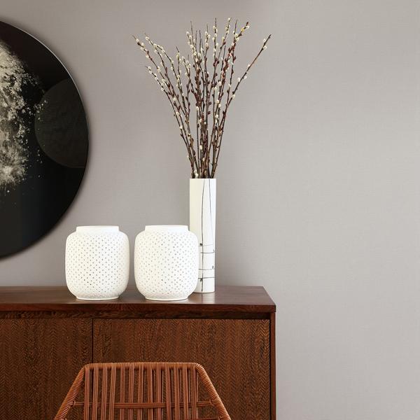 A Street Prints Meade Grey Fine Weave Wallpaper