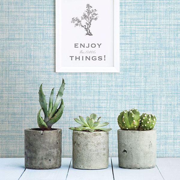 A Street Prints Mendocino Blue Linen Wallpaper