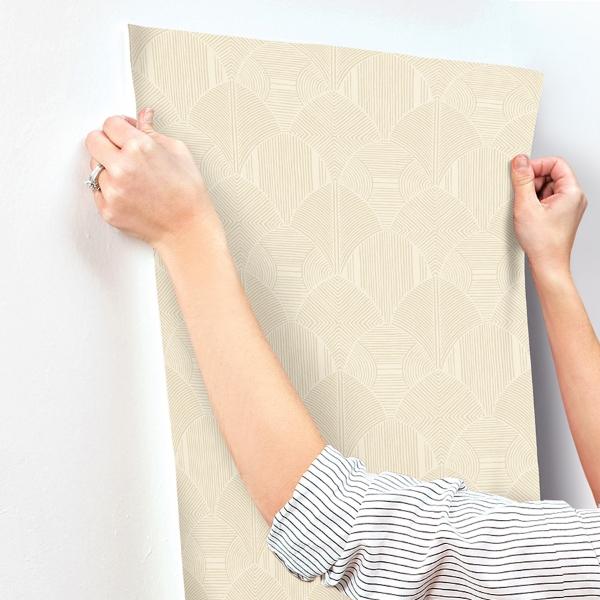 A Street Prints Meyberg Khaki Geometric Wallpaper