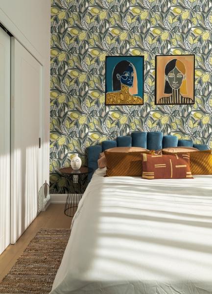 A Street Prints Meyer Chartreuse Citrus Wallpaper