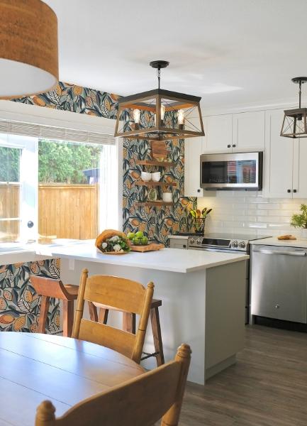 A Street Prints Meyer Teal Citrus Wallpaper