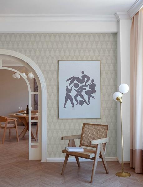 A Street Prints Mirko Grey Ogee Wallpaper