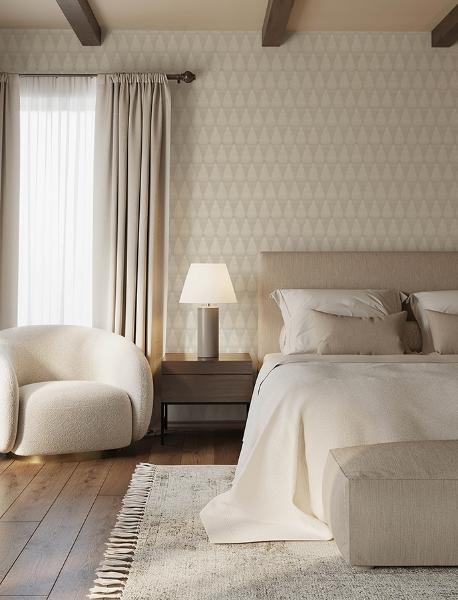 A Street Prints Mirko Grey Ogee Wallpaper