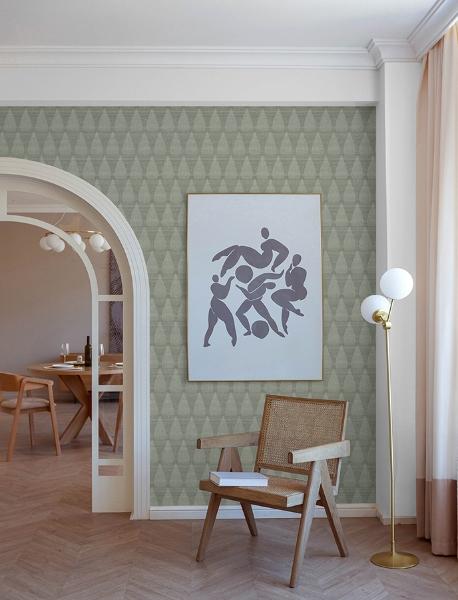 A Street Prints Mirko Sage Ogee Wallpaper