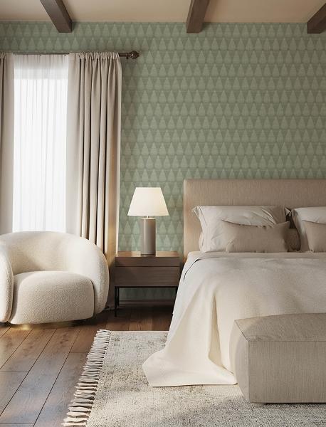 A Street Prints Mirko Sage Ogee Wallpaper