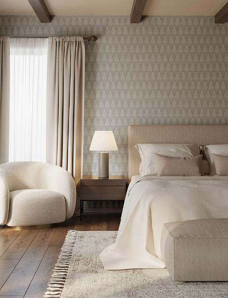 A Street Prints Mirko Stone Ogee Wallpaper