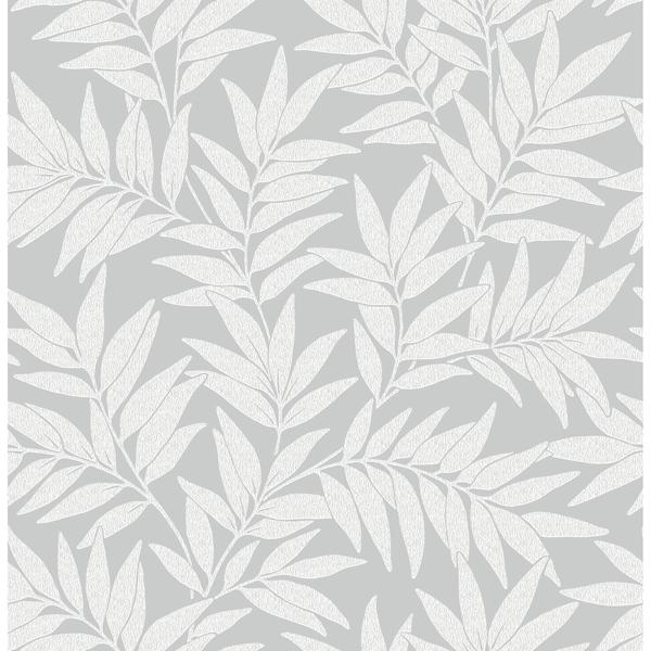 a street prints Morris Light Grey Leaf Wallpaper