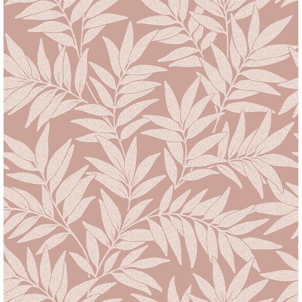 a street prints Morris Pink Leaf Wallpaper